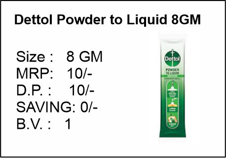 Dettol Powder to Liquid 8GM