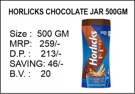HORLICKS CHOCOLATE JAR 500 GM 